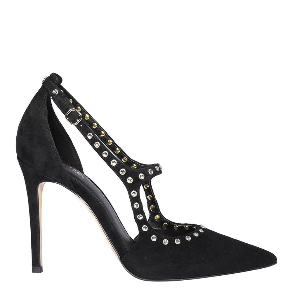 NEW MICHAEL KORS AVA STUDDED BLACK SUEDE SHOES 7M